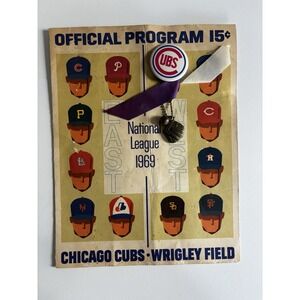 ⚾️1969 Chicago Cubs‎ Game Program vs Cardinals- Jenkins & Rudolph Signature
